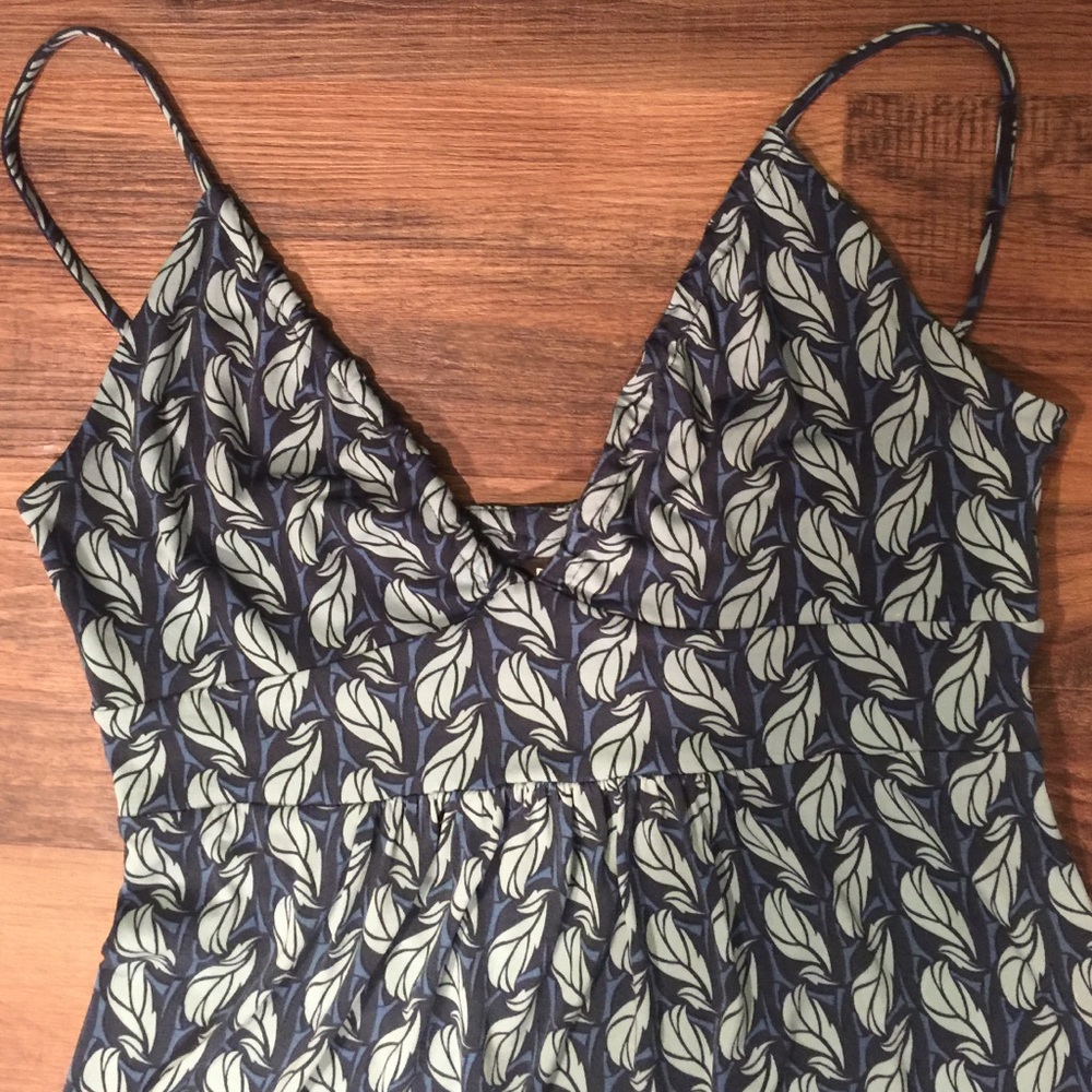 BCBG Paris leaf printed maxi dress